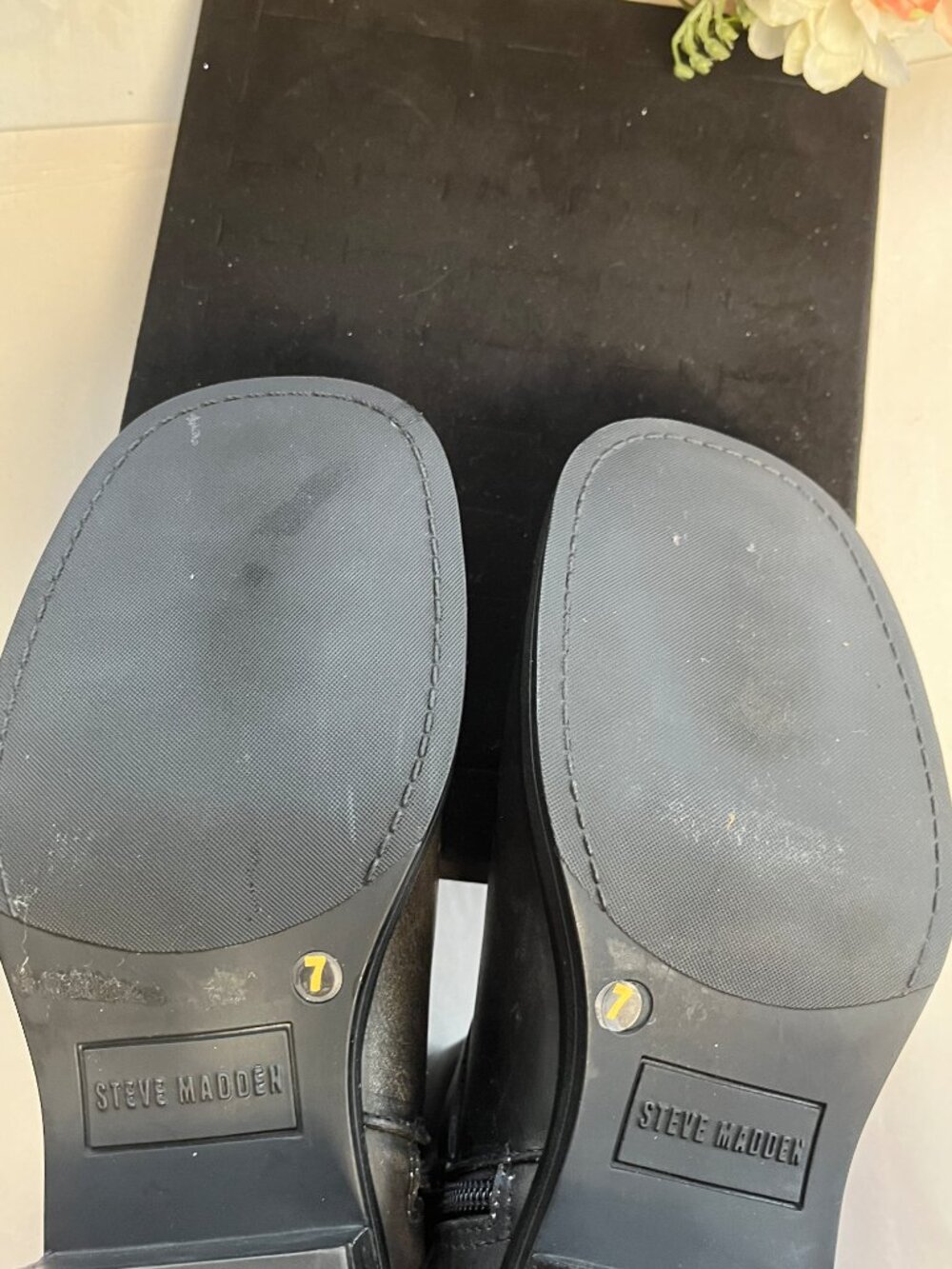 Steve Madden Brixton Harness Moto Boots Black Leather Upper Size 7 - Picture 6 of 15
